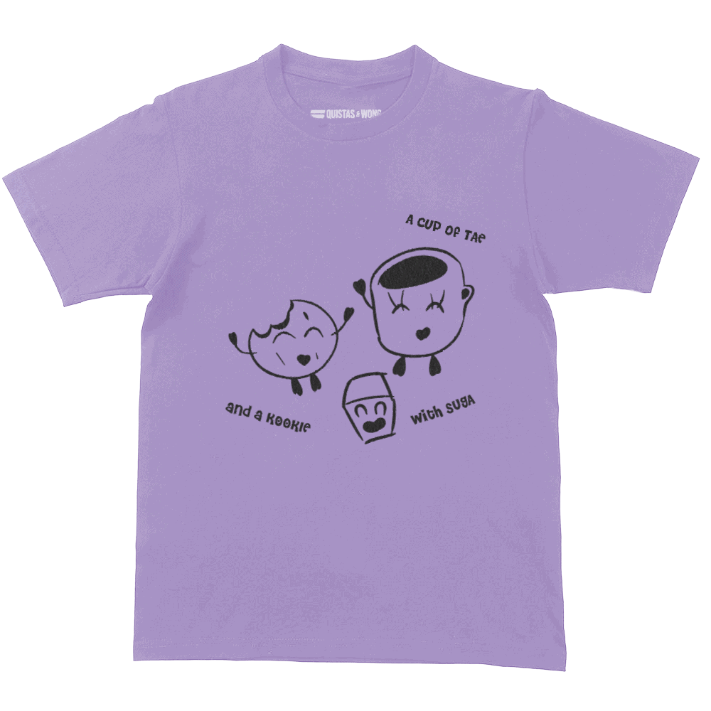 BTS A cup of TAE with SUGA and a KOOKIE T-Shirt, Unisex, Loose-Fit, Purple/Black