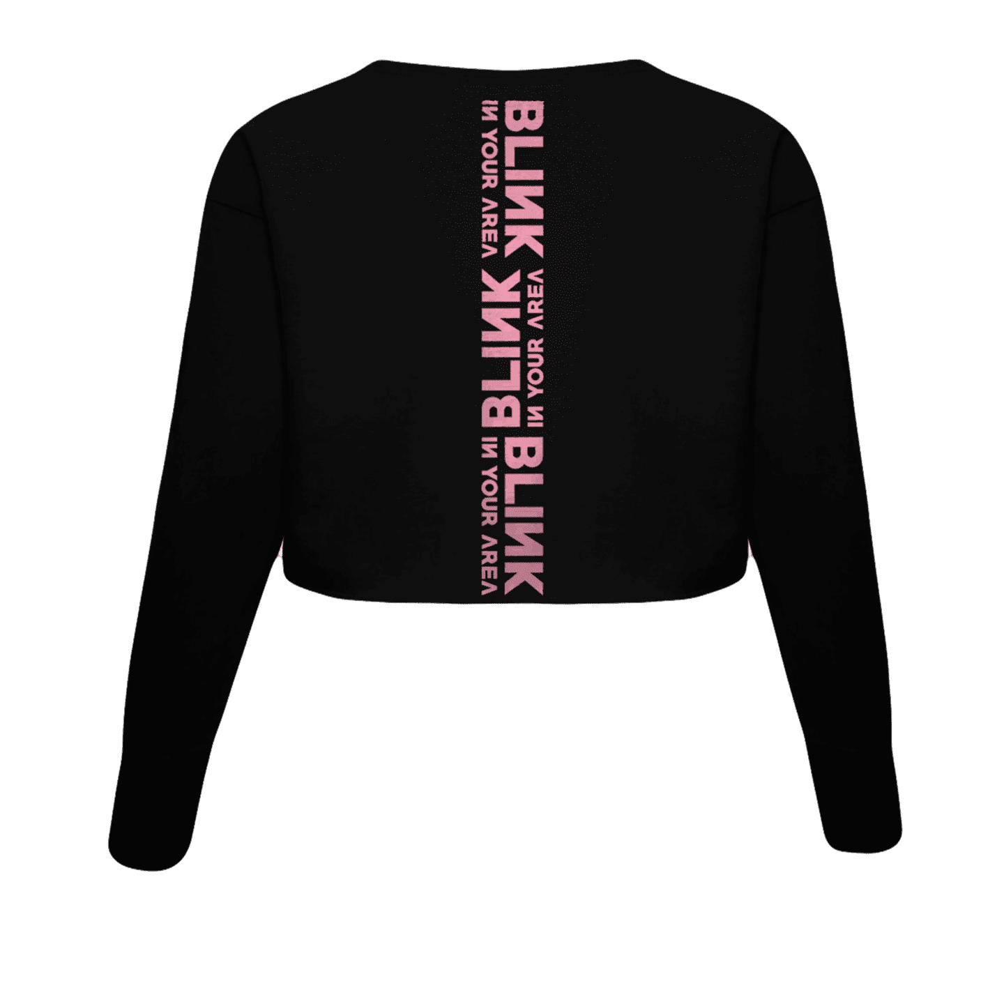 BLINK IN YOUR AREA Cropped Sweater, Black/Pink