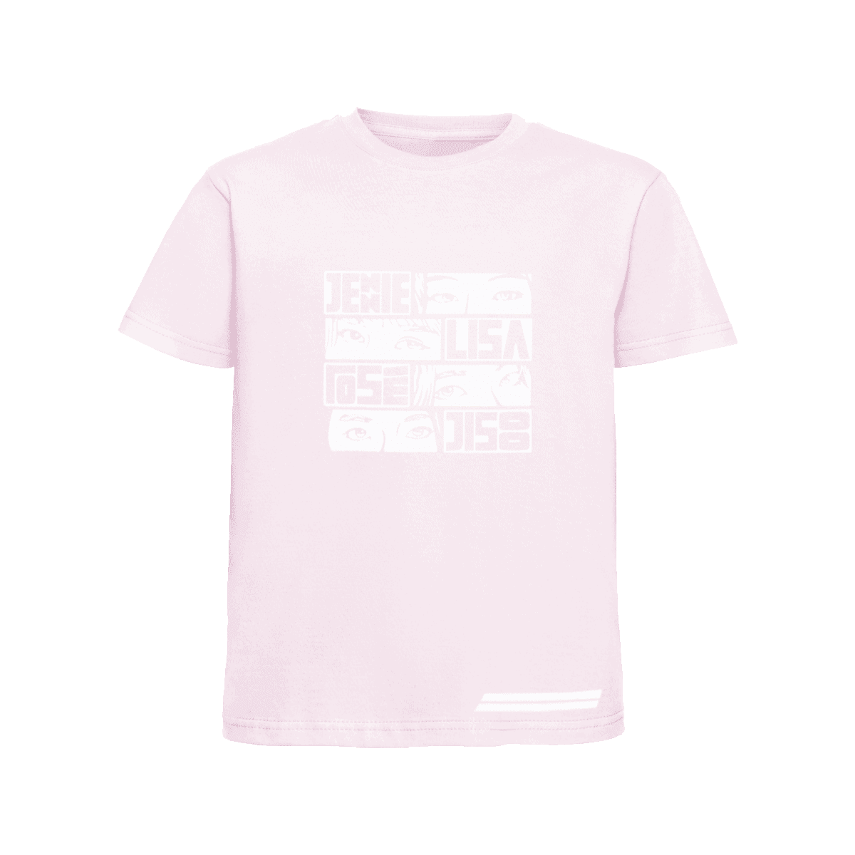 BLACKPINK Jennie Lisa Rosé Jisoo Kids T-Shirt, Pink/White